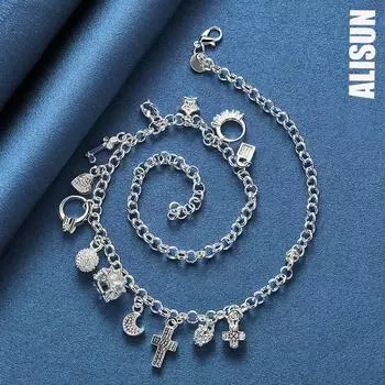 Ожерелье со звездой и замком из стерлингового серебра 925 пробы и циркония AAA, модные свадебные украшения 45CM