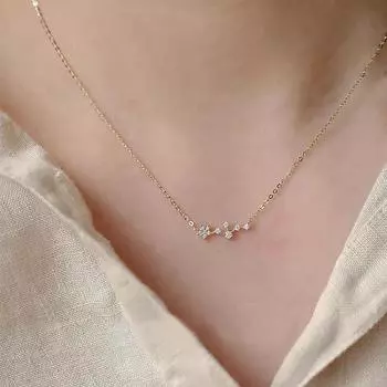 Ожерелье со звездой из стерлингового серебра S925, женское изысканное и простое темпераментное украшение для свитера с цепочкой на ключице