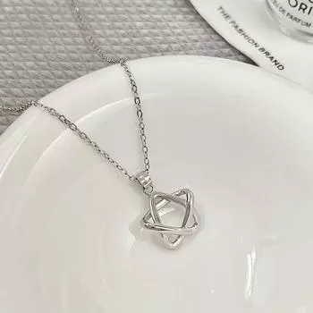 Ожерелье со звездой, простая цепочка на ключицу в корейском стиле, универсальное модное ожерелье со звездой для женщин