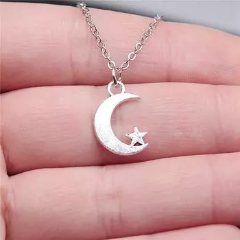 Ожерелье «Солнце и Луна», женские аксессуары, популярные товары для ювелирной цепочки, длина 40 + 5 см