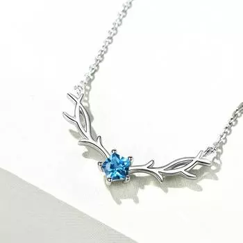 Ожерелье Starry Deer Yilu Road with You, женская, японская и корейская, простая, модная, студенческая, лесная, с пятью когтями, роговая подвеска