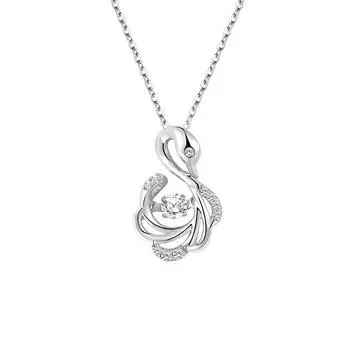 Ожерелье Swan Agile для женщин, японское и корейское, простое, бьющееся сердце, подвеска, цепочка на ключицу, цепочка на свитер, цепочка на шею