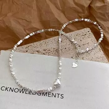 Ожерелье Sweet Love, фрагментированное, несколько пар цепочек для воротника в форме сердца, универсальная цепочка для поездок на работу