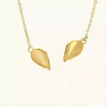 Ожерелье Sweet Love Magnet, женственное, простое, темпераментное, легкое, роскошное, чувственное, в форме сердца, кошачий глаз, ключичная цепочка золотой