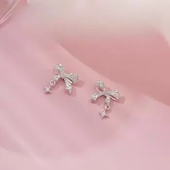 Ожерелье Sweet Wind Bowknot Zircon, подарочный набор на День святого Валентина для девушки
