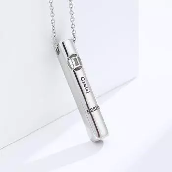 Ожерелье-свисток для дыхания из нержавеющей стали: Кулон «12 созвездий» для медитации, снятия тревоги, осознанности, амулет 528 Гц Steel Color + O-chain