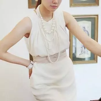 Ожерелье-свитер с искусственным жемчугом, многослойное женское ожерелье из преувеличенного бисера для свадьбы