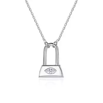 Ожерелье-свитер с замком из белого циркония, женская цепочка на ключицу, универсальная, модная, элегантная, темпераментная, простая, легкая, роскошная подвеска, подарок для подруг Copper