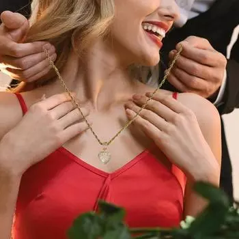 Ожерелье-свитер в стиле хип-хоп, сверкающие кубические цирконии, инкрустированные подвески в форме сердца, колье-чокер, ювелирные аксессуары серебряный