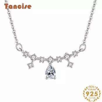 Ожерелье Tancision S925 из стерлингового серебра с каплями воды, женское ожерелье из Японии и Южной Кореи, легкая роскошная простая цепочка с подвеской на шею, цепочка на ключицу серебряный