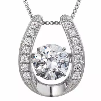 Ожерелье «Танцующий камень», большая индивидуальная модель, набор из серебряной ленты SV925, платиновое покрытие, ограниченный тираж [Takuya] 2,0 карата (Отделка PT900) ZDP-003CSPT