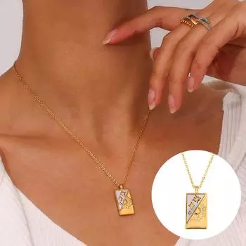 Ожерелье Таро, изготовленное из нержавеющей стали, изысканное женское ожерелье белый