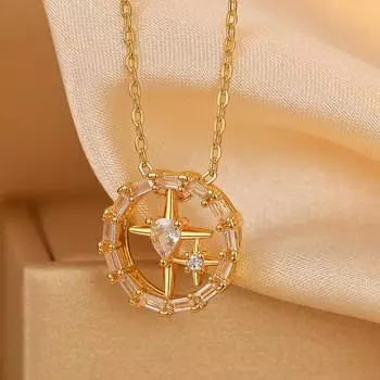 Ожерелье Temperament Galaxy Brilliant, женское, приливное, легкое, роскошное, нишевое, дизайн, чувство, премиальное, ключичное, цепочное ожерелье