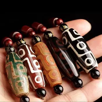 Ожерелье Тяньчжу с девятью глазами, подвеска Тяньчжу, черно-белые цвета, мужские и женские стили, тибетский стиль 50CM