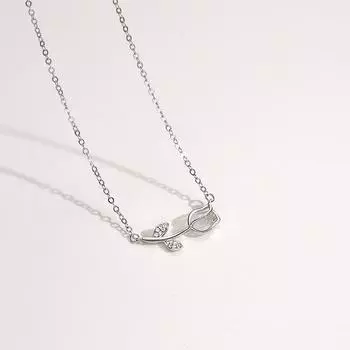 Ожерелье-тюльпан для женщин, новогоднее, летнее, легкое, роскошное, для маленьких толп, ошейник, цепочка, высокое чувство, новый год