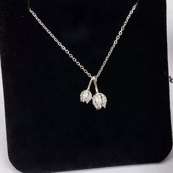 Ожерелье-тюльпан, легкая роскошная цепочка на шею из ниши, женская летняя цветочная цепочка из нержавеющей стали для ключицы, аксессуары