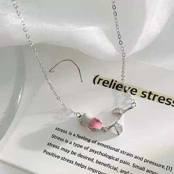 Ожерелье-тюльпан с легкой роскошью и изысканным ощущением, стиль французской леди, цепочка на ключицу, милое и универсальное