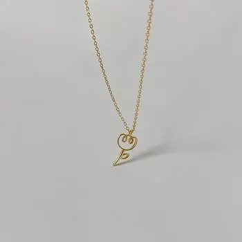 Ожерелье-тюльпан, женская легкая роскошная нишевая дизайнерская цепочка на ключицу с цветком из нержавеющей стали, летняя цепочка