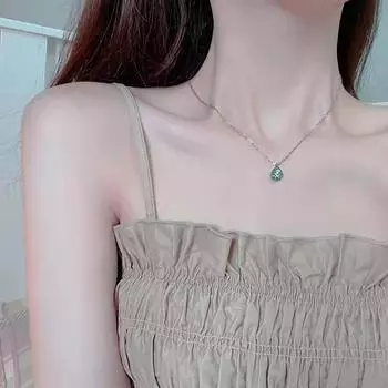 Ожерелье-тюльпан, женское, новый дизайн, универсальное ожерелье из титановой стали, модная цепочка на ключицу, холодный ветер, темперамент