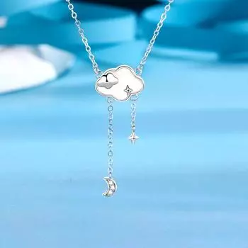 Ожерелье «Туманность», женское, нишевое, универсальное, высокочувствительное, звездное, лунное, кисточка, ожерелье «Фритиллари», подарочные украшения