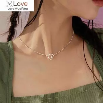 Ожерелье Twist Love из стерлингового серебра 925 пробы для женщин, простое, морозный ветер, ретро, изысканная, роскошная, на ключицу