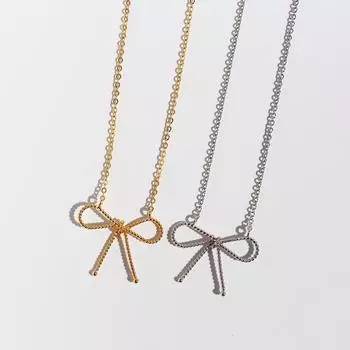 Ожерелье Twist Twist Line Bow, простая повседневная цепочка на ключицу, аксессуары в стиле колледжа 877 золотой