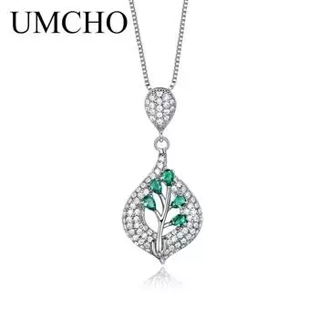 Ожерелье UMCHO для женщин, свадебный подарок на день Святого Валентина, ювелирные изделия изумрудный