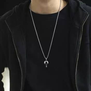 Ожерелье, ювелирные изделия в стиле панк, винтажный цвет, вопросительный знак, череп, кулон, украшение на шею, сплав