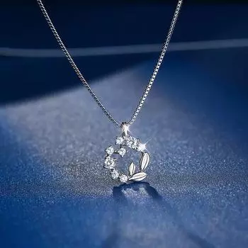 Ожерелье «Венок на удачу» для женщин, легкое, роскошное, нишевое, дизайн, маленький принц, пшеничный колос, дорожная цепочка из нержавеющей стали с цирконием на ключицу