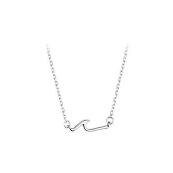 Ожерелье «Волна всего тела» Простая цепочка на ключицу Шикарное женское сердце Японский и корейский темперамент Универсальный