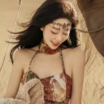 Ожерелье в этническом стиле «Богемия» со стразами на лбу, ретро-тибетское ожерелье с кисточками, свадьба красный