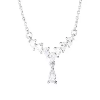 Ожерелье в форме буквы V с бриллиантами для женщин, легкое, роскошное, высокого класса, Ins, темпераментное, универсальное, лучший друг, модная цепочка на ключицу