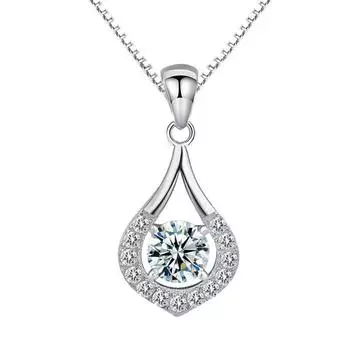 Ожерелье в форме капли воды для женщин, простая цепочка на ключицу в корейском стиле, студенческая цепочка на шею в виде ревущего сердца