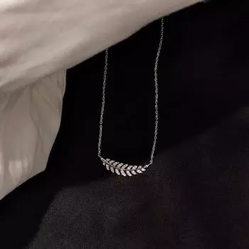 Ожерелье в форме листа, женское, легкое, роскошное, нишевый дизайн, цепочка на ключицу из нержавеющей стали Sense Leaf