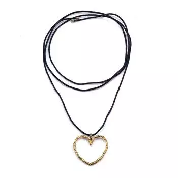 Ожерелье в форме любви, преувеличенное ожерелье, женская супердлинная подвеска из сплава