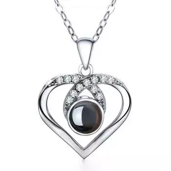 Ожерелье в форме проекции любви, модный кулон в форме проекции, цепочка на ключицу