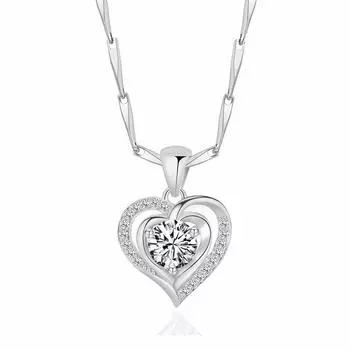 Ожерелье в форме сердца для женщин, японское и корейское, простое и модное, подвеска в виде темперамента, цепочка на ключицу, цепочка на свитер