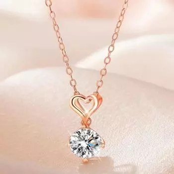 Ожерелье в форме сердца на ключицу женское из стерлингового серебра S925, простое, легкое, роскошное, с чувством меньшинства 925