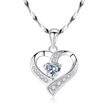 Ожерелье в форме сердца «Персиковая любовь» для женщин, японские и корейские простые модные подвески, зажимы для свитера