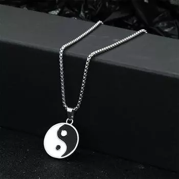 Ожерелье в китайском стиле для мужчин, высококачественное, универсальное, индивидуальное, трендовое, в стиле хип-хоп, изысканное, с подвеской в стиле тайцзи, цепочка для свитера с аксессуарами