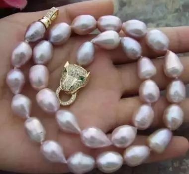 Ожерелье в стиле барокко с жемчугом Южно-Китайского моря и лаванды, элегантное, 9-10 мм, 18 дюймов