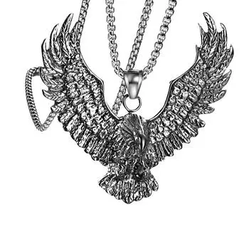 Ожерелье в стиле хип-хоп, мужское персонализированное ожерелье с подвеской из титановой стали, модные мужские украшения в стиле ретро One Size чёрный