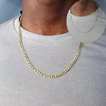 Ожерелье в стиле хип-хоп, позолоченное, с лаконичным колье для мужских парней, мужское ожерелье 50 золотой