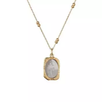 Ожерелье в стиле ретро с розой, зеркальная цепочка на свитер, универсальный темперамент, шейная цепочка, длинный ювелирный подарок