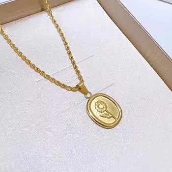 Бренд Mihmily - ретро-колье с подвеской в виде французского подсолнечника, стильное и простое, удачи вам в ношении. золотой