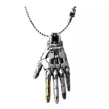 Ожерелье в стиле стимпанк, ожерелье из сплава с механической бионической рукой, кулон в виде роботизированной бижутерии, подарок для мужчин и женщин, любителей киберпанка A