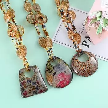 Ожерелье в темпераменте, длинный винтажный свитер в этническом стиле, цепочка-свитер, художественные украшения