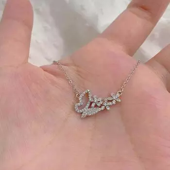 Ожерелье в виде цветка-бабочки с легким ощущением роскоши и универсальной элегантностью, универсальная и высококачественная цепочка для ключицы