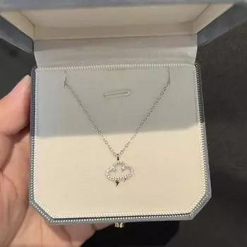 Ожерелье в виде облака молнии, женское, легкое, роскошное, нишевое, дизайн, цепочка на ключицу, солнечная погода, нержавеющая сталь