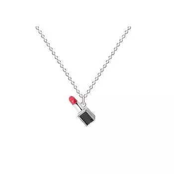 Ожерелье в виде помады, французский темперамент, уникальная личность, подвеска, трансграничная мода, сладкий, прохладный, маленький, ароматный стиль, цепочка на ключицу Copper